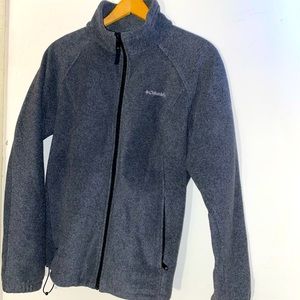 Columbia Fleece Sweater Jacket Grey Men’s xl